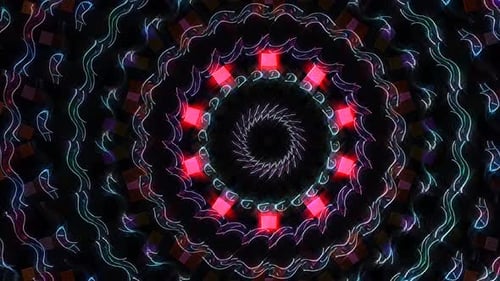 4K glatte Linien, Wellen, glitzernder Lichteffekt auf runder Form in der Mitte, schwarzer Hintergrund