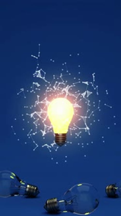 Light Bulb with Idea Concept