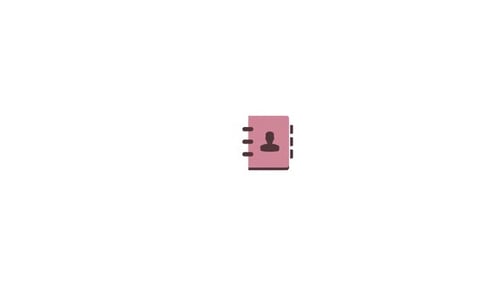 Contact List symbol icon animation video