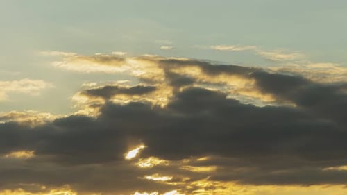Sunset Sky Timelapse with Clouds