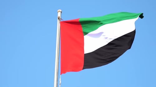 United Arab Emirates National Flag Waving