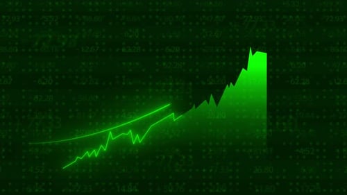 Bright Green Market Growth Curve.
