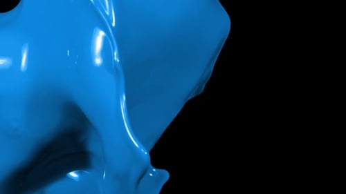 Vibrant Blue Liquid Splash on Black Background