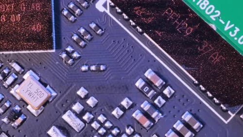 Circuit board surface. Modern electronics, semiconductor of electricity.