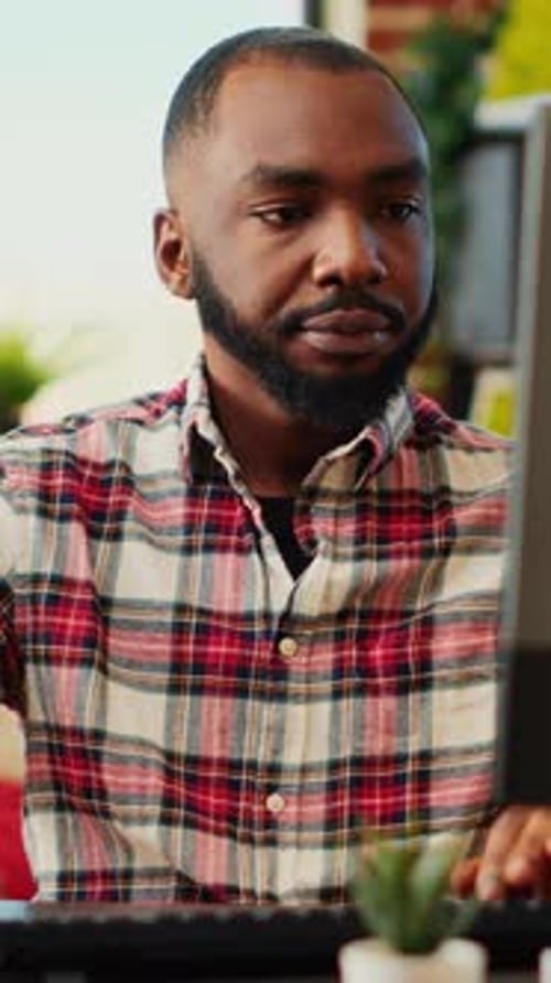 Employee Finishing Up Job Tasks