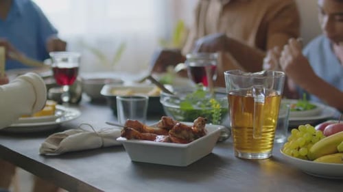 Family Enjoying a Meal Together at Home