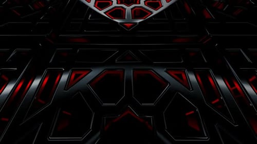 Abstract Background with Black and Red Elements, Exclusive, Unique Design, Shape, Figure, 3D Render
