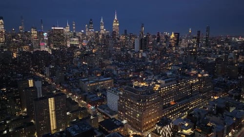 New York Skyline At Manhattan In New York United States.