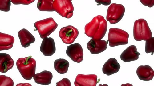 Red Bell Peppers Dynamic Abstract Movement Loop