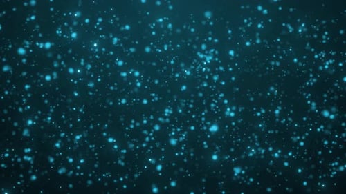 Abstract Blue Glowing Particles Bokeh Background Animation