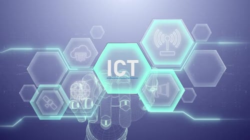 Ict Hand touching,Digital transformation,Science and artificial intelligence,innovation