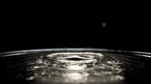 Dynamic Water Drop Creates Realistic Splash and Ripple