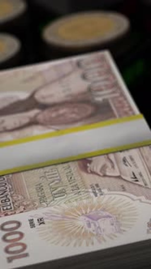 Banknotes Macro Blur Financial Background Vertical