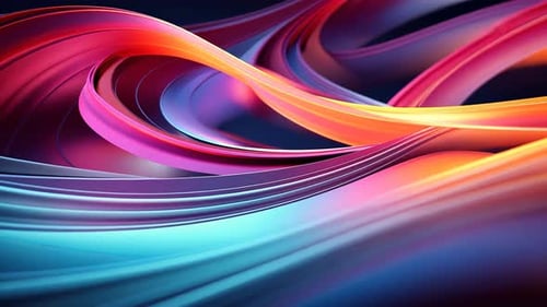 Abstract vibrant fluid shapes in motion