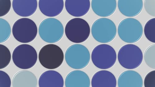 Abstract Geometric Blue and Gray Circles Pattern Loop Background
