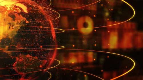 Planeta Terra em um ambiente virtual Transformação digital global