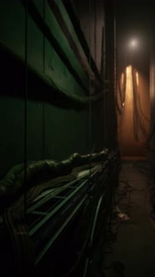 Dim Hallway Illuminated By Window Light
