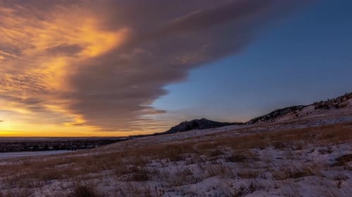 Time lapse of sunrise over the Rocky Mountains