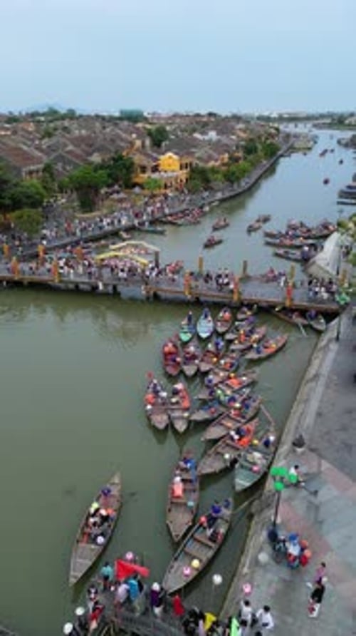 Vue aérienne de la vieille ville de Hoi An ou de la vieille ville de Hoi An
