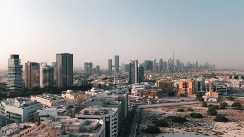 Moving Timelapse of Drone footage, Dubai, UAE