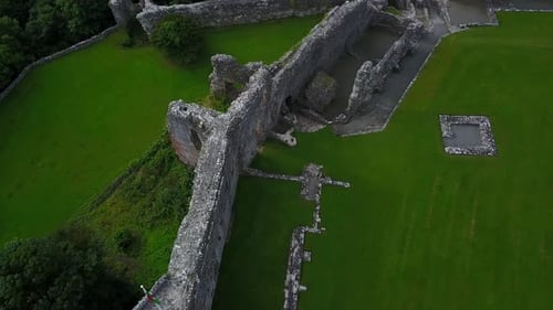 Denbigh Castle and town walls were a set of fortifications built to control the lordship of Denbigh