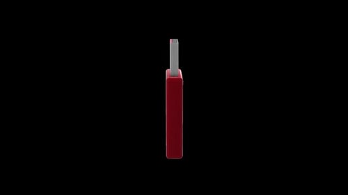 Sleek Red USB Flash Drive Design