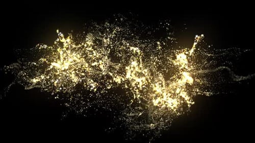 Magic Gold Particles Burst