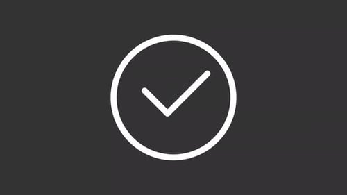 Minimalist Checkmark Icon Animation with Progress Circle