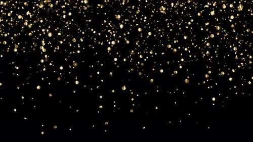 Falling Golden Glitter Particles Overlay Background Loop