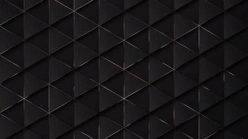 Animated Black Gold Geometric Triangle Background Loop