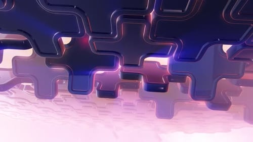 Futuristic Geometric Abstract Grid Rotating Background