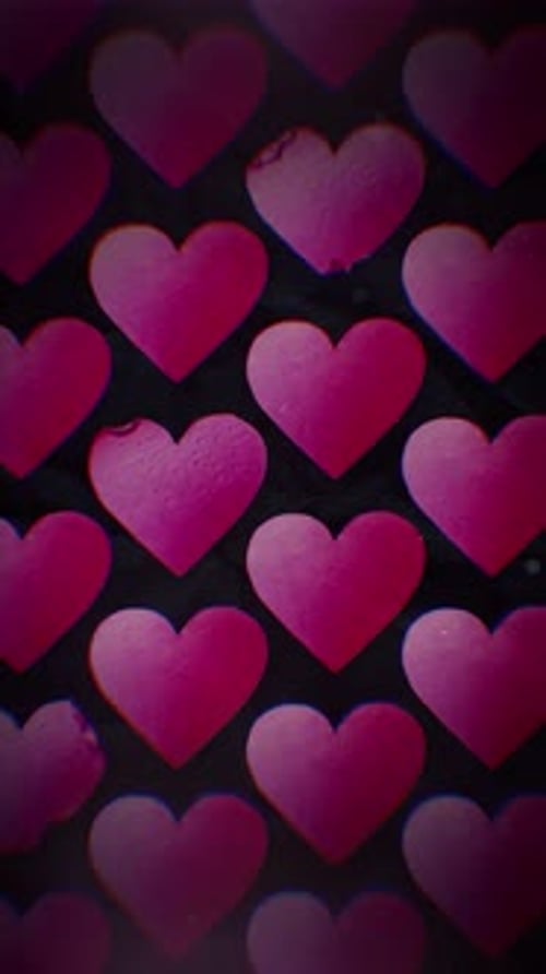 Fluid Pink Hearts Reveal Abstract Background