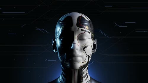 Android Half Shadow sur fond numérique