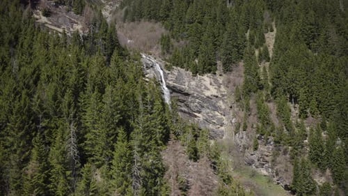 Wonderful waterfall flowing through the valley