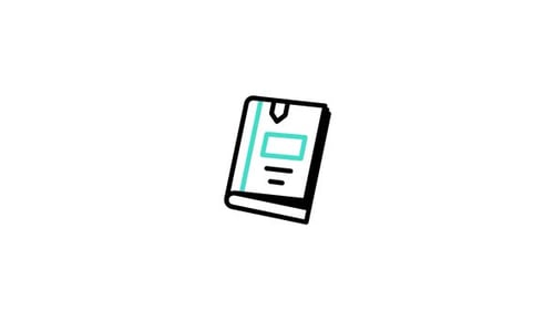 Animated Flat Design Book Icon