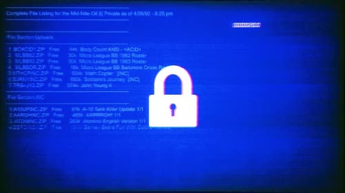 Key Attentions Icon Motion On Abstract Technology Background Blue Color