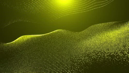 Dynamic Glowing Particle Waves Loop Background