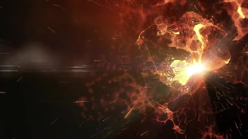 Abstract Fiery Energy Sphere Content Reveal