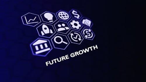 Future Growth and Business Development Strategy Concept. technology, business and network