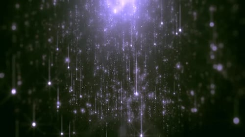 Shiny Particles And Lights Falling Animation