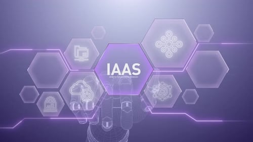 Iaas Hand touching,Digital transformation,Science and artificial intelligence,innovation