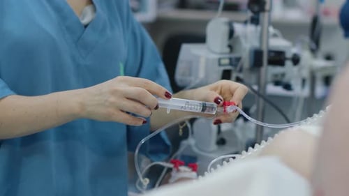 Syringe Preparation in Hospital Medical Setting