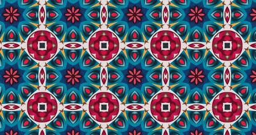 Seamless Looping Abstract Geometric Kaleidoscope Pattern Background