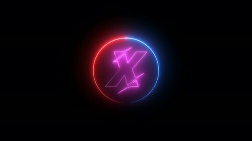 Abstract Neon Logo Reveal Animation
