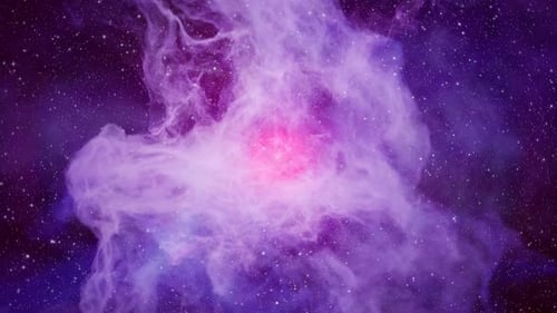 Lebendiger Nebel, der sich durch den Sternenkosmos ausdehnt
