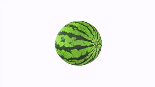 Ganze Wassermelone auf weißem Hintergrund