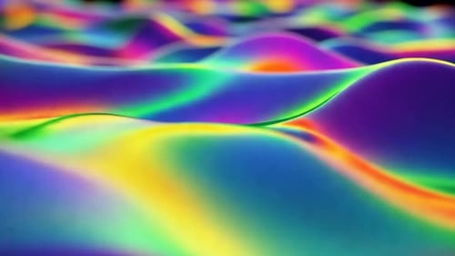 Abstrakte irisierende 3D-Flüssigkeitswellen-Hintergrundschleife