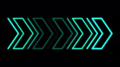Animated Neon Arrows Moving Forward Background
