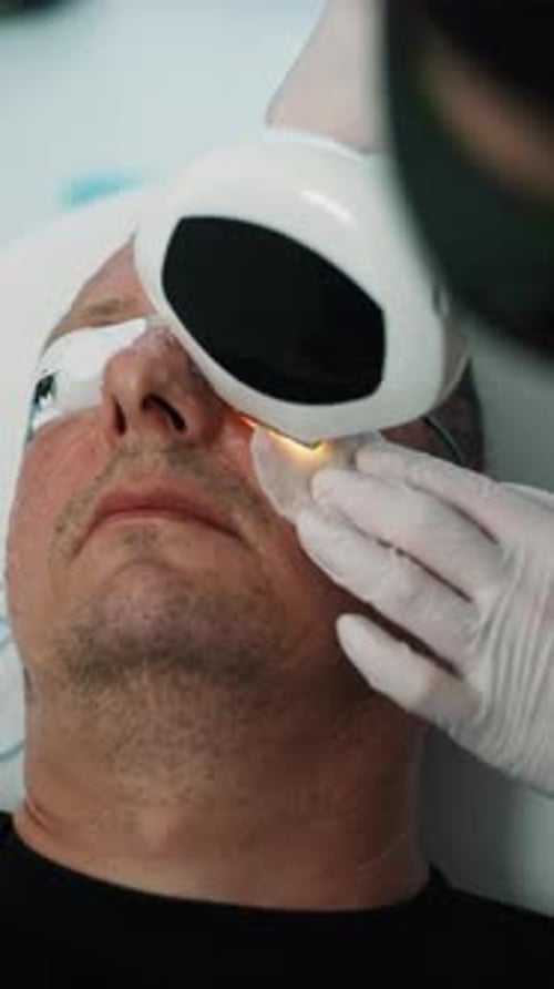 Cosmetic Laser Facial Procedure at Medical Clinic