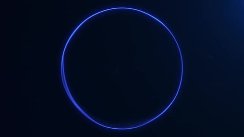 Blue fluid particle shiny sphere. Abstract magical energy orb with plasma field